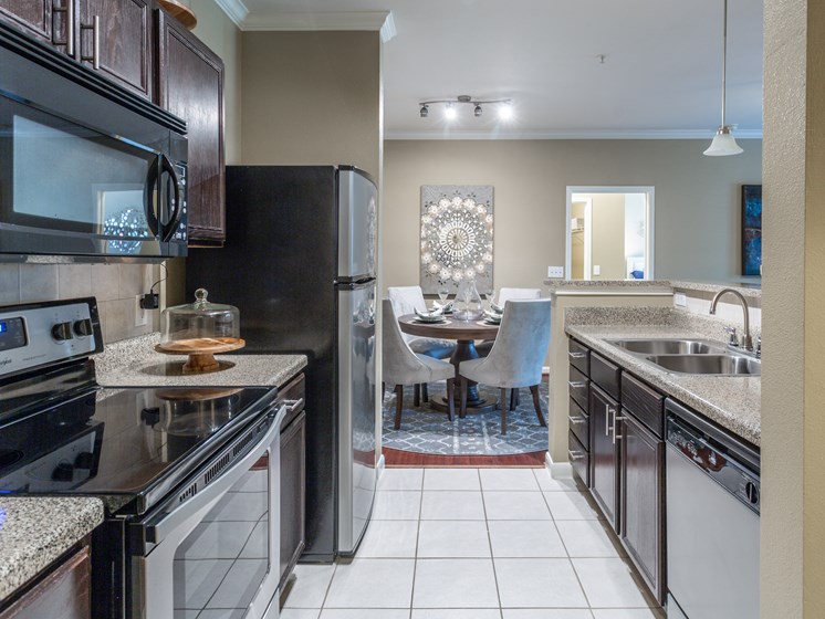 Modern Kitchens with Clean Steel Appliances at Century South Shore Apartments, League City, 77573